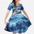 Striped Bass Fishing Family Matching Summer Maxi Dress and Hawaiian Shirt Ocean Waves