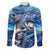 Striped Bass Fishing Family Matching Summer Maxi Dress and Hawaiian Shirt Ocean Waves