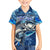 Striped Bass Fishing Family Matching Summer Maxi Dress and Hawaiian Shirt Ocean Waves