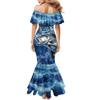 Striped Bass Fishing Mermaid Dress Ocean Waves