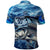 Striped Bass Fishing Polo Shirt Ocean Waves