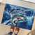 Striped Bass Fishing Rubber Doormat Ocean Waves