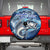 Striped Bass Fishing Spare Tire Cover Ocean Waves