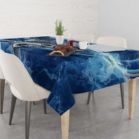 Striped Bass Fishing Tablecloth Ocean Waves