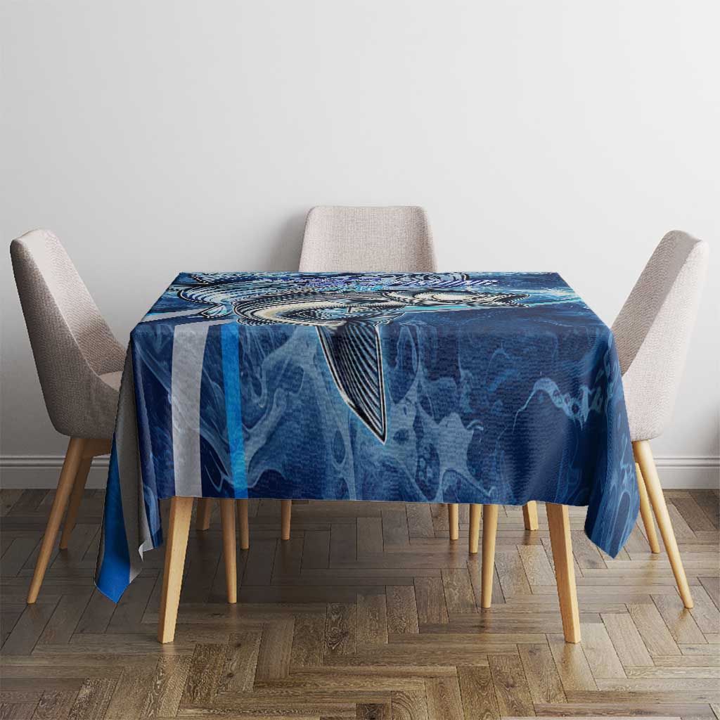 Striped Bass Fishing Tablecloth Ocean Waves