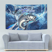 Striped Bass Fishing Tapestry Ocean Waves