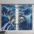 Striped Bass Fishing Window Curtain Ocean Waves