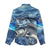 Striped Bass Fishing Women Casual Shirt Ocean Waves