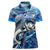 Striped Bass Fishing Women Polo Shirt Ocean Waves