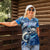 Striped Bass Fishing Women Polo Shirt Ocean Waves