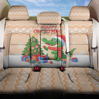 Crocodile Snappy Christmas Back Car Seat Cover Cute Alligator Holiday Tree Cartoon Design - Wonder Print Shop