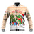 Crocodile Snappy Christmas Baseball Jacket Cute Alligator Holiday Tree Cartoon Design - Wonder Print Shop