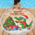 Crocodile Snappy Christmas Beach Blanket Cute Alligator Holiday Tree Cartoon Design - Wonder Print Shop