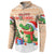 Crocodile Snappy Christmas Button Sweatshirt Cute Alligator Holiday Tree Cartoon Design - Wonder Print Shop