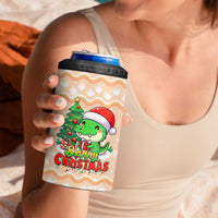 Crocodile Snappy Christmas 4 in 1 Can Cooler Tumbler Cute Alligator Holiday Tree Cartoon Design - Wonder Print Shop