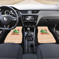 Crocodile Snappy Christmas Car Mats Cute Alligator Holiday Tree Cartoon Design - Wonder Print Shop