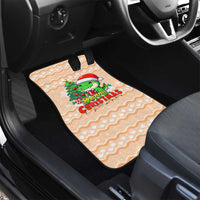 Crocodile Snappy Christmas Car Mats Cute Alligator Holiday Tree Cartoon Design - Wonder Print Shop