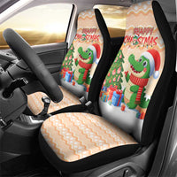 Crocodile Snappy Christmas Car Seat Cover Cute Alligator Holiday Tree Cartoon Design - Wonder Print Shop
