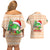 Crocodile Snappy Christmas Couples Matching Off Shoulder Short Dress and Hawaiian Shirt Cute Alligator Holiday Tree Cartoon Design - Wonder Print Shop
