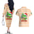 Crocodile Snappy Christmas Couples Matching Off The Shoulder Long Sleeve Dress and Hawaiian Shirt Cute Alligator Holiday Tree Cartoon Design - Wonder Print Shop