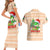 Crocodile Snappy Christmas Couples Matching Short Sleeve Bodycon Dress and Hawaiian Shirt Cute Alligator Holiday Tree Cartoon Design - Wonder Print Shop