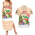 Crocodile Snappy Christmas Couples Matching Summer Maxi Dress and Hawaiian Shirt Cute Alligator Holiday Tree Cartoon Design - Wonder Print Shop
