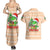 Crocodile Snappy Christmas Couples Matching Summer Maxi Dress and Hawaiian Shirt Cute Alligator Holiday Tree Cartoon Design - Wonder Print Shop