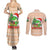 Crocodile Snappy Christmas Couples Matching Summer Maxi Dress and Long Sleeve Button Shirt Cute Alligator Holiday Tree Cartoon Design - Wonder Print Shop