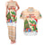 Crocodile Snappy Christmas Couples Matching Tank Maxi Dress and Hawaiian Shirt Cute Alligator Holiday Tree Cartoon Design - Wonder Print Shop