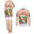 Crocodile Snappy Christmas Couples Matching Tank Maxi Dress and Long Sleeve Button Shirt Cute Alligator Holiday Tree Cartoon Design - Wonder Print Shop
