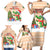 Crocodile Snappy Christmas Family Matching Short Sleeve Bodycon Dress and Hawaiian Shirt Cute Alligator Holiday Tree Cartoon Design - Wonder Print Shop