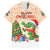 Crocodile Snappy Christmas Family Matching Short Sleeve Bodycon Dress and Hawaiian Shirt Cute Alligator Holiday Tree Cartoon Design - Wonder Print Shop