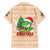 Crocodile Snappy Christmas Family Matching Short Sleeve Bodycon Dress and Hawaiian Shirt Cute Alligator Holiday Tree Cartoon Design - Wonder Print Shop