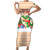 Crocodile Snappy Christmas Family Matching Short Sleeve Bodycon Dress and Hawaiian Shirt Cute Alligator Holiday Tree Cartoon Design - Wonder Print Shop