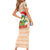 Crocodile Snappy Christmas Family Matching Short Sleeve Bodycon Dress and Hawaiian Shirt Cute Alligator Holiday Tree Cartoon Design - Wonder Print Shop