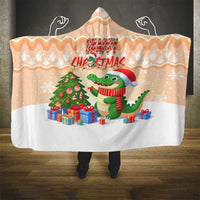 Crocodile Snappy Christmas Hooded Blanket Cute Alligator Holiday Tree Cartoon Design - Wonder Print Shop