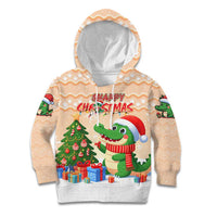 Crocodile Snappy Christmas Kid Hoodie Cute Alligator Holiday Tree Cartoon Design - Wonder Print Shop
