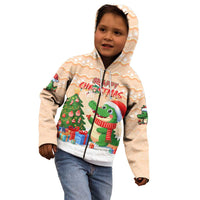Crocodile Snappy Christmas Kid Hoodie Cute Alligator Holiday Tree Cartoon Design - Wonder Print Shop