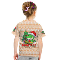 Crocodile Snappy Christmas Kid T Shirt Cute Alligator Holiday Tree Cartoon Design - Wonder Print Shop