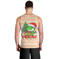 Crocodile Snappy Christmas Men Tank Top Cute Alligator Holiday Tree Cartoon Design - Wonder Print Shop