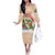 Crocodile Snappy Christmas Off The Shoulder Long Sleeve Dress Cute Alligator Holiday Tree Cartoon Design - Wonder Print Shop