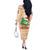 Crocodile Snappy Christmas Off The Shoulder Long Sleeve Dress Cute Alligator Holiday Tree Cartoon Design - Wonder Print Shop