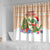 Crocodile Snappy Christmas Shower Curtain Cute Alligator Holiday Tree Cartoon Design - Wonder Print Shop