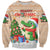 Crocodile Snappy Christmas Sweatshirt Cute Alligator Holiday Tree Cartoon Design - Wonder Print Shop
