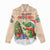 Crocodile Snappy Christmas Women Casual Shirt Cute Alligator Holiday Tree Cartoon Design - Wonder Print Shop
