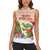 Crocodile Snappy Christmas Women Sleeveless Polo Shirt Cute Alligator Holiday Tree Cartoon Design - Wonder Print Shop