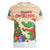 Crocodile Snappy Christmas Women V-Neck T-Shirt Cute Alligator Holiday Tree Cartoon Design - Wonder Print Shop