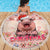 Moodeng Christmas Beach Blanket Cute Hippo Holiday with Pastel Floral Festive Vibes - Wonder Print Shop