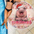 Moodeng Christmas Beach Blanket Cute Hippo Holiday with Pastel Floral Festive Vibes - Wonder Print Shop
