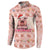 Moodeng Christmas Button Sweatshirt Cute Hippo Holiday with Pastel Floral Festive Vibes - Wonder Print Shop